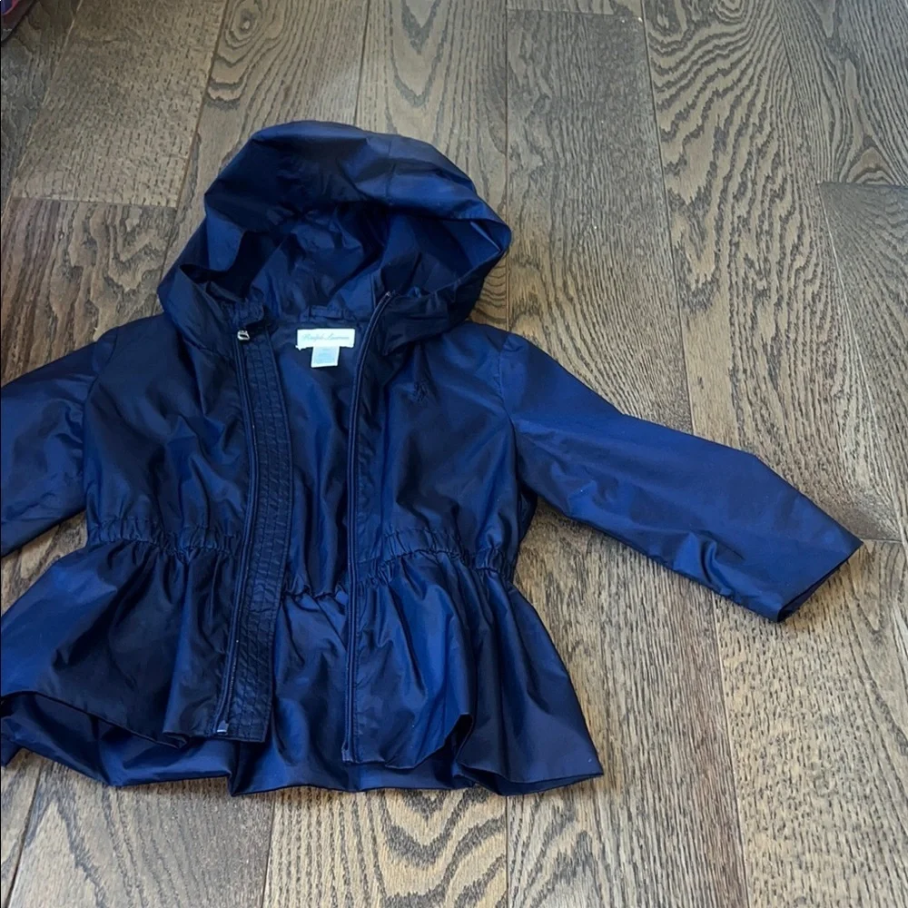 Blue Raincoat with Hood and Elastic Waist ralph lauren 18 months baby toddler